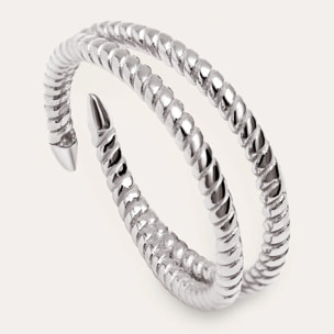 Anillo Doble Twist Plata