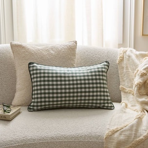 Coussin Groove 50x30cm vichy vert