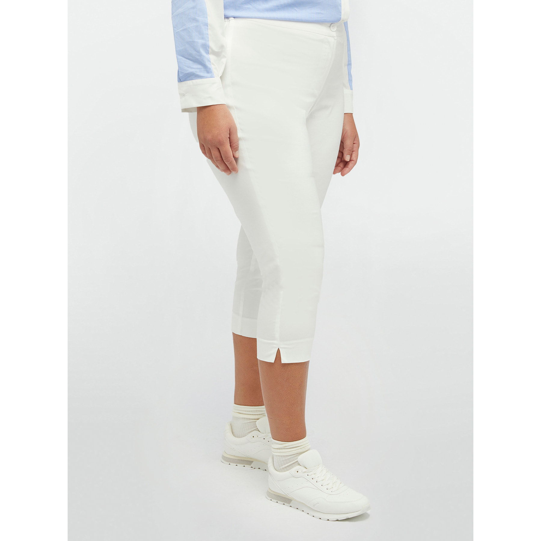 Fiorella Rubino - Pantalón Capri de tejido elástico - Blanco