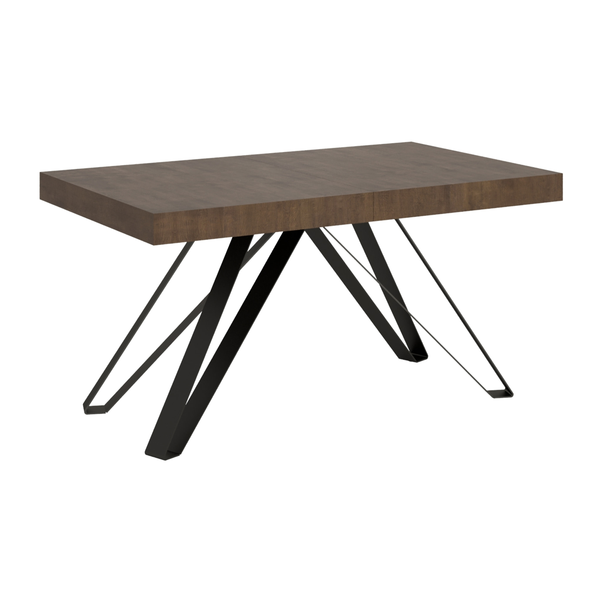 Mesa extensible 90x160/264 cm Terium nogal patas antracita