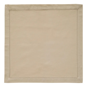 Serviette de table Jane 40x40 beige lin en coton