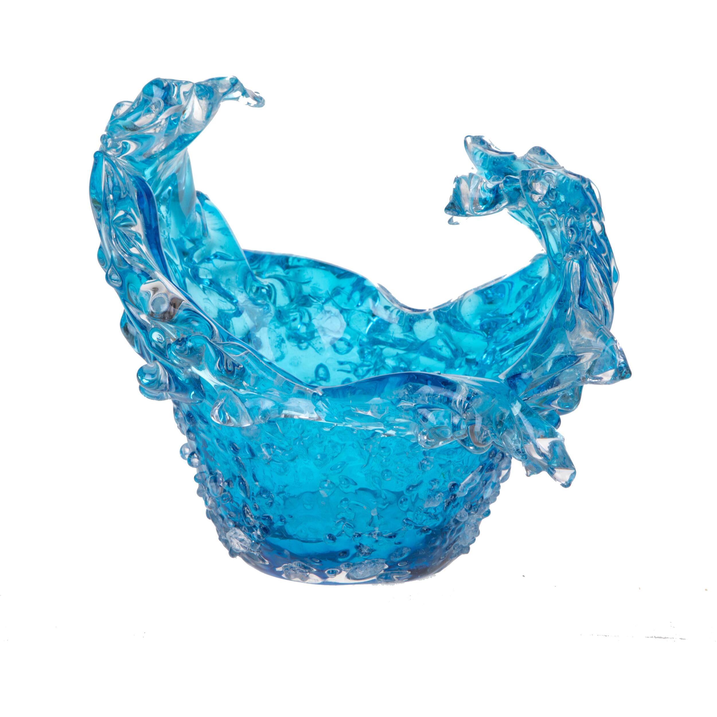 Vaso 32Xh 24 Cm Onde Marine - Pezzi 1 - Colore: Blu - 32xH24x24 cm - Bianchi Dino