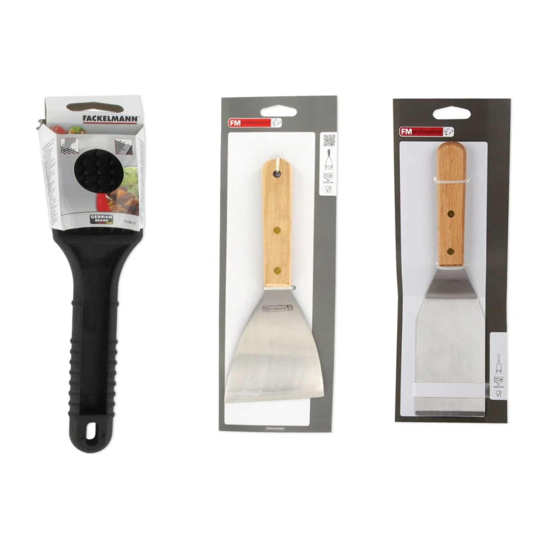 Ensemble 3 ustensiles professionnels pour plancha FM Professional