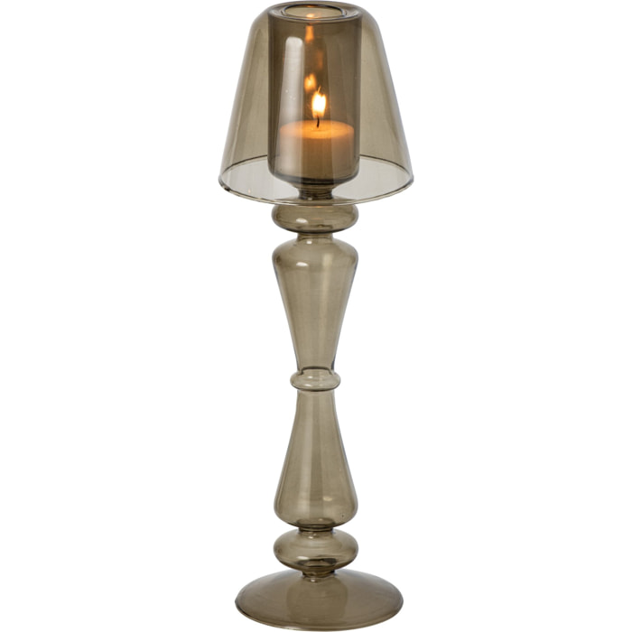 J-Line Photophore vintage - verre - vert olive - large