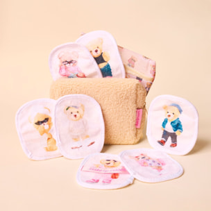 Teddy Bear - 7-Day Set - Serviette Démaquillante Réutilisable x7
