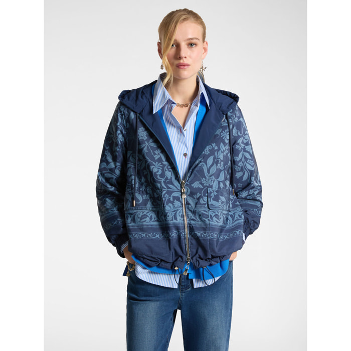 Elena Mirò - Wind jacket reversibile - Blu