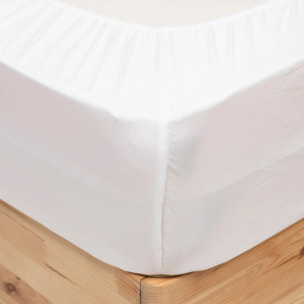 Drap housse "Priscia" blanc 140x190cm