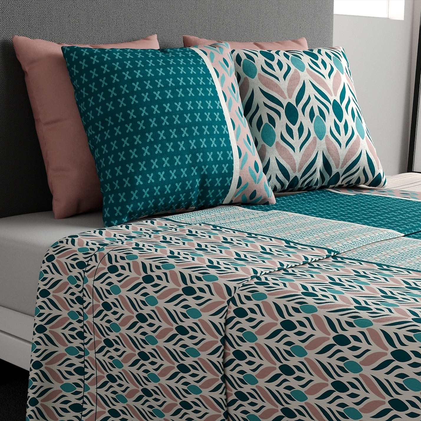 Parure De Drap 3pcs avec Drap Housse 90x190cm 100% Coton 57fils-limbe