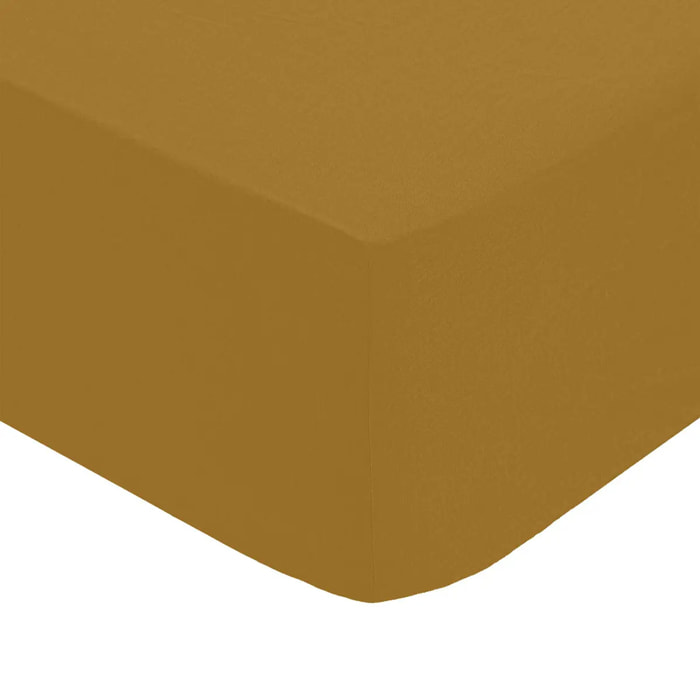 Drap-housse percale mordoré 180x200cm