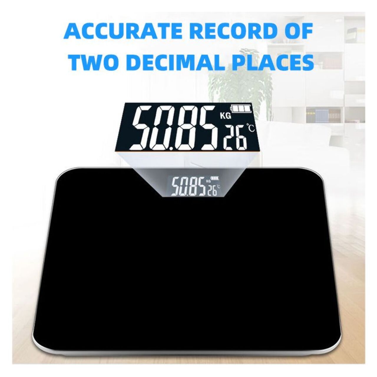 Balance Corporelle rechargeable et thermometre d'ambiance Herzberg HG04272