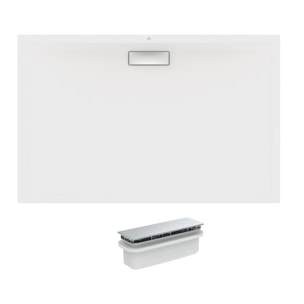 IDEAL STANDARD Receveur  120 X 90 Ultra Flat New acrylique rectangle blanc mat bonde incluse