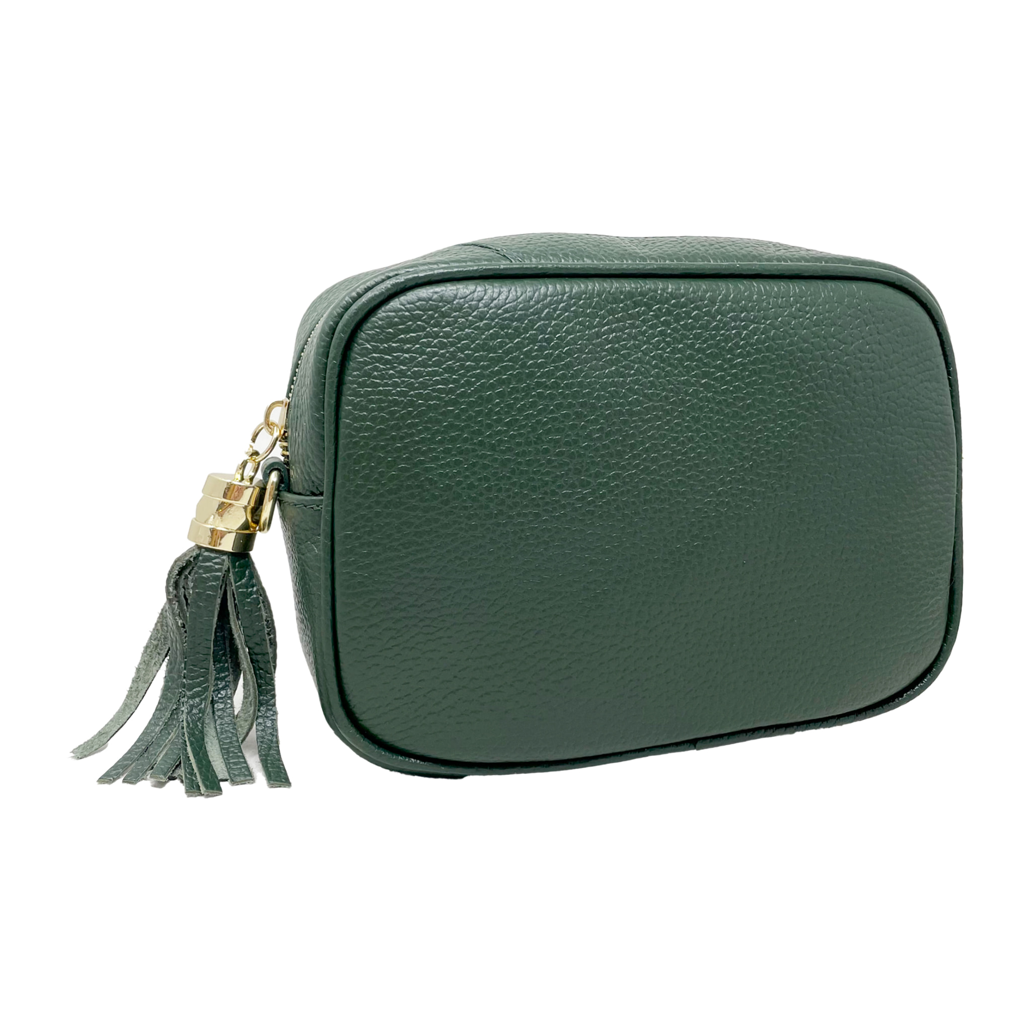 Chicca Borse - Tracollina Clutch Donna in Vera Pelle - Colore Verde Scuro