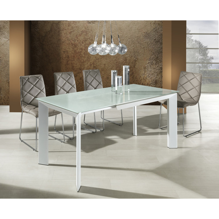 Suspension Tomasucci SFERE, en acier et verre, transparent, 45 × 45 × 80 cm