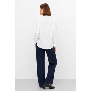 Kocca - Blusa da donna a maniche lunghe con fiocco al collo Donna