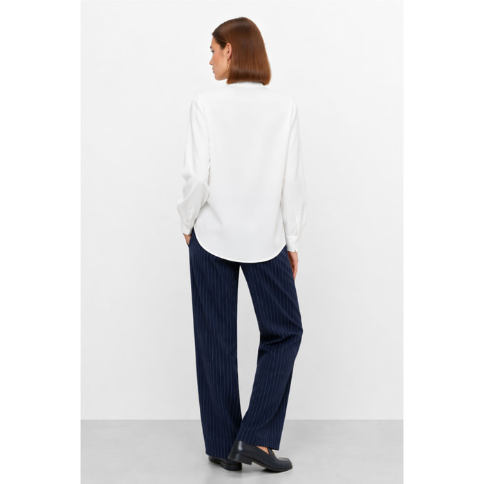 Kocca - Blusa da donna a maniche lunghe con fiocco al collo Donna
