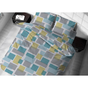 Copripiumino In 100% Cotone Disegno Square