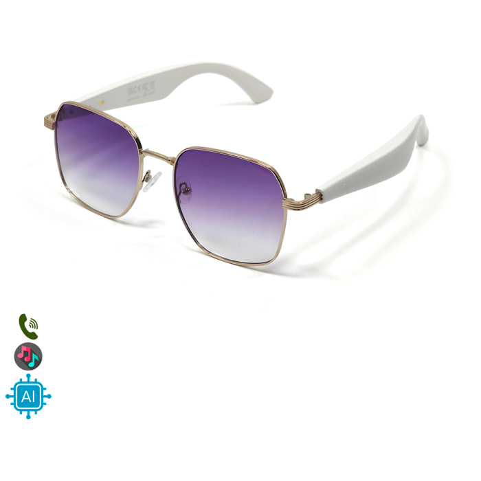 Gafas AI GY-200, traducción automática de +100 idiomas, agente AI, reproducción músical.