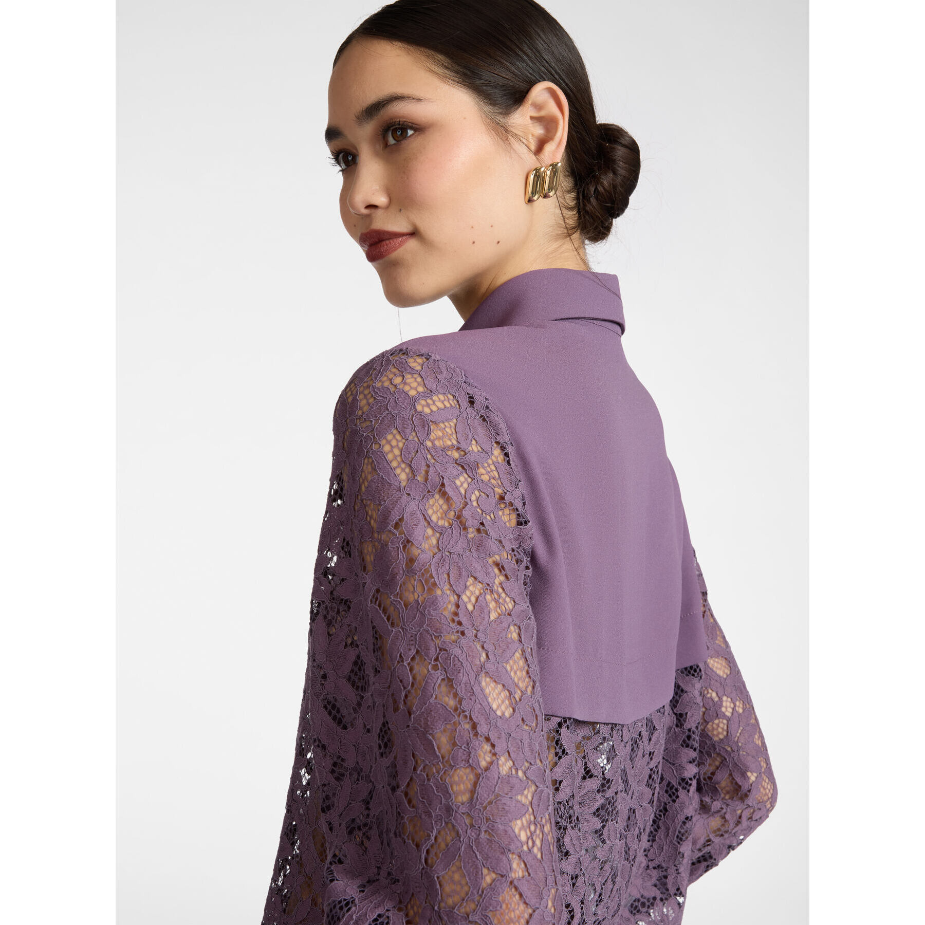 Elena Mirò - Camicia in pizzo - Viola