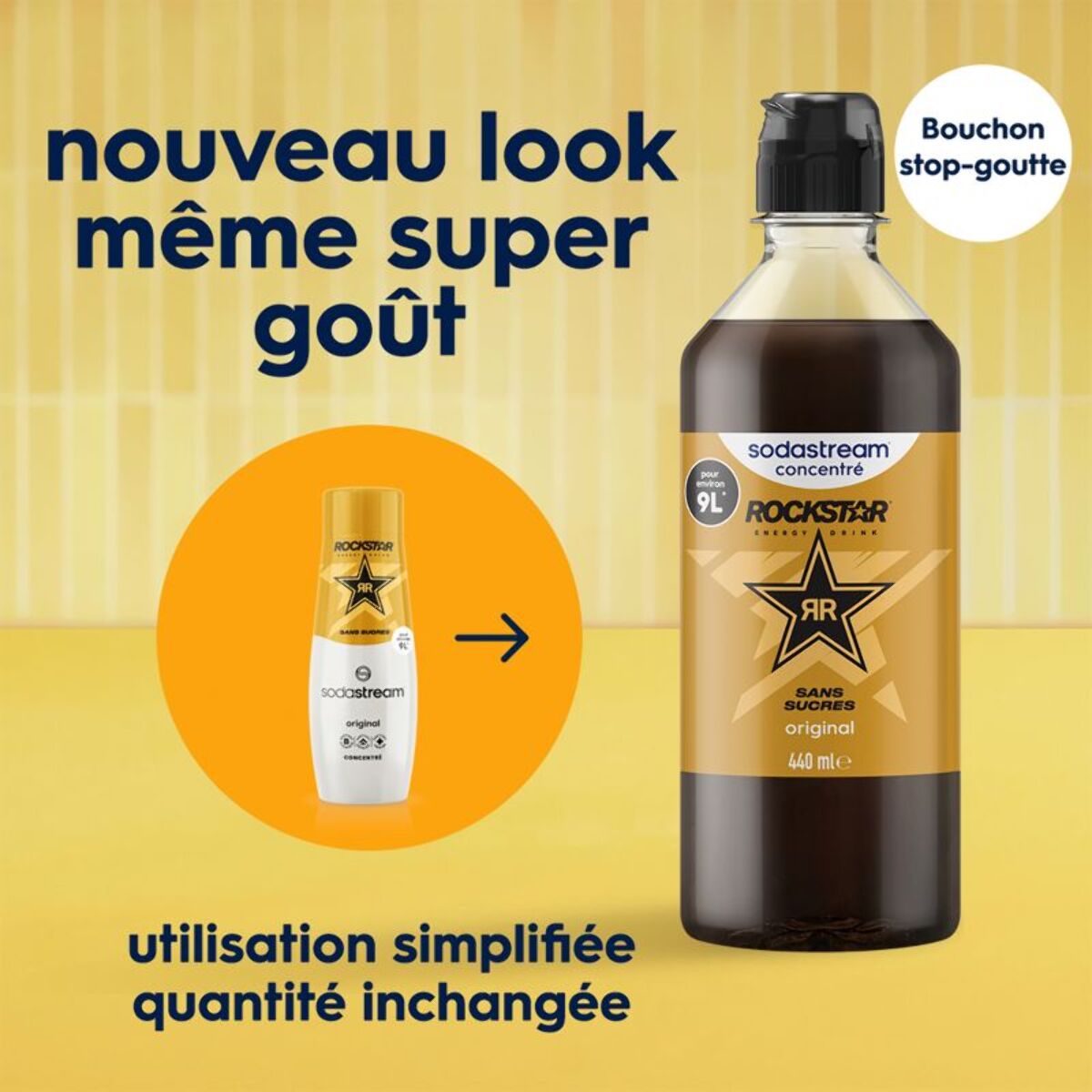Concentré SODASTREAM ROCKSTAR ORIGINAL SANS SUCRE 440ml