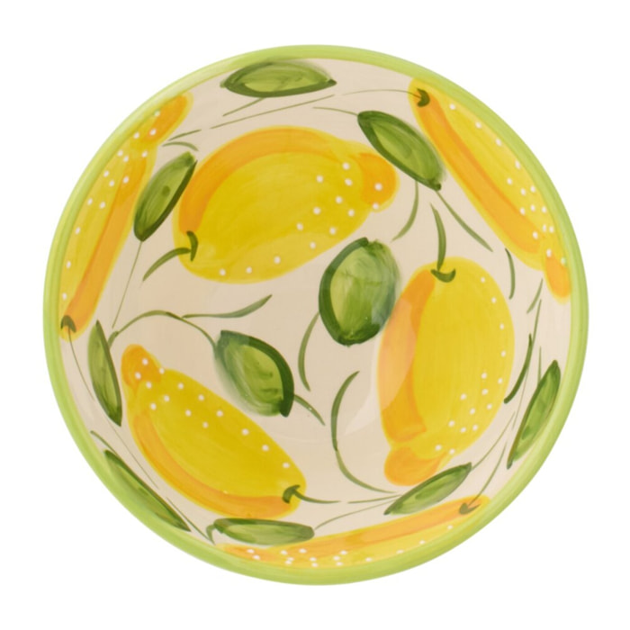 J-Line Bol Citron - céramique - jaune/vert - medium