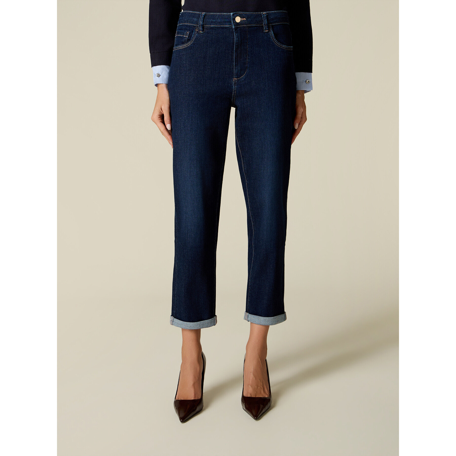 Oltre - Jeans boyslim azul oscuro - Azul