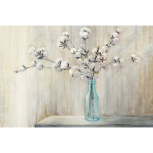 Tableau bouquet et fleurs de coton Toile imprimée