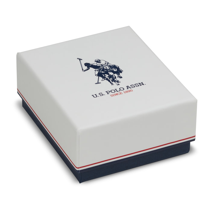 Bracciale U.S. Polo Assn. In acciaio inossidabile con inserti neri