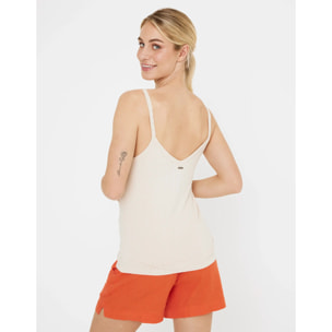 Camiseta Tirantes Básica Beige - Elna