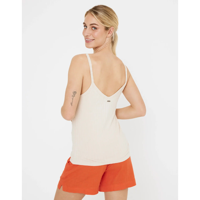 Camiseta Tirantes Básica Beige - Elna