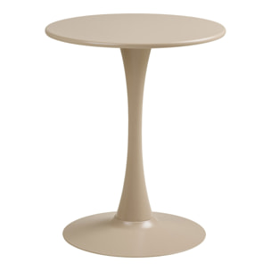 Tavolo bistro Meira in acciaio taupe ø60 cm