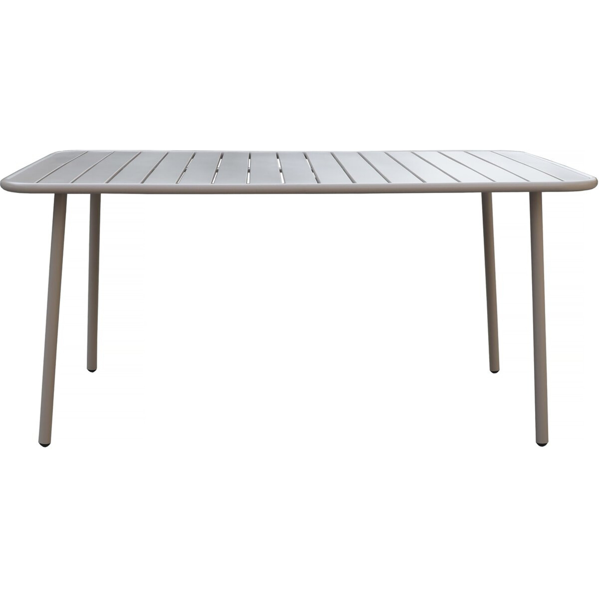 Table jardin en métal "Bilbao" - 150 x 90 x 71 cm - Taupe