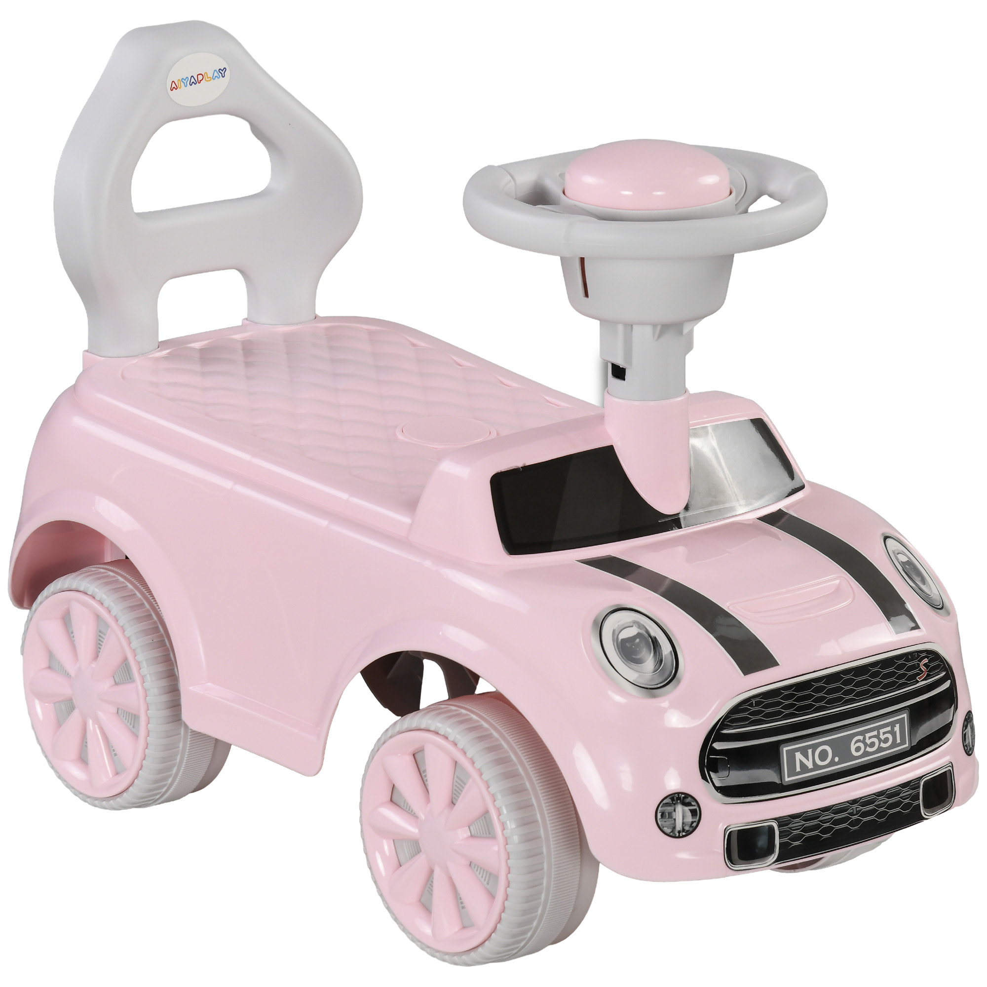 Correpasillos para Bebés de 18 a 36 Meses Coche Correpasillos con Volante Bocina y Sistema de Antivuelco Carga 25 kg 53x25x35 cm Rosa