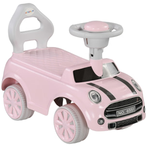 Correpasillos para Bebés de 18 a 36 Meses Coche Correpasillos con Volante Bocina y Sistema de Antivuelco Carga 25 kg 53x25x35 cm Rosa