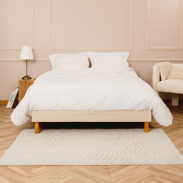 Sommier tapisser à lattes recouvertes - Hypnia Beige