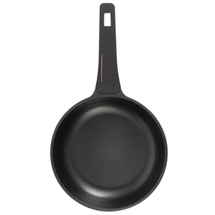 Juego de 2 Sartenes Ø24Ø28cm + Sartén Grill 28x28cm en aluminio fundido color Negro Copper Bergner