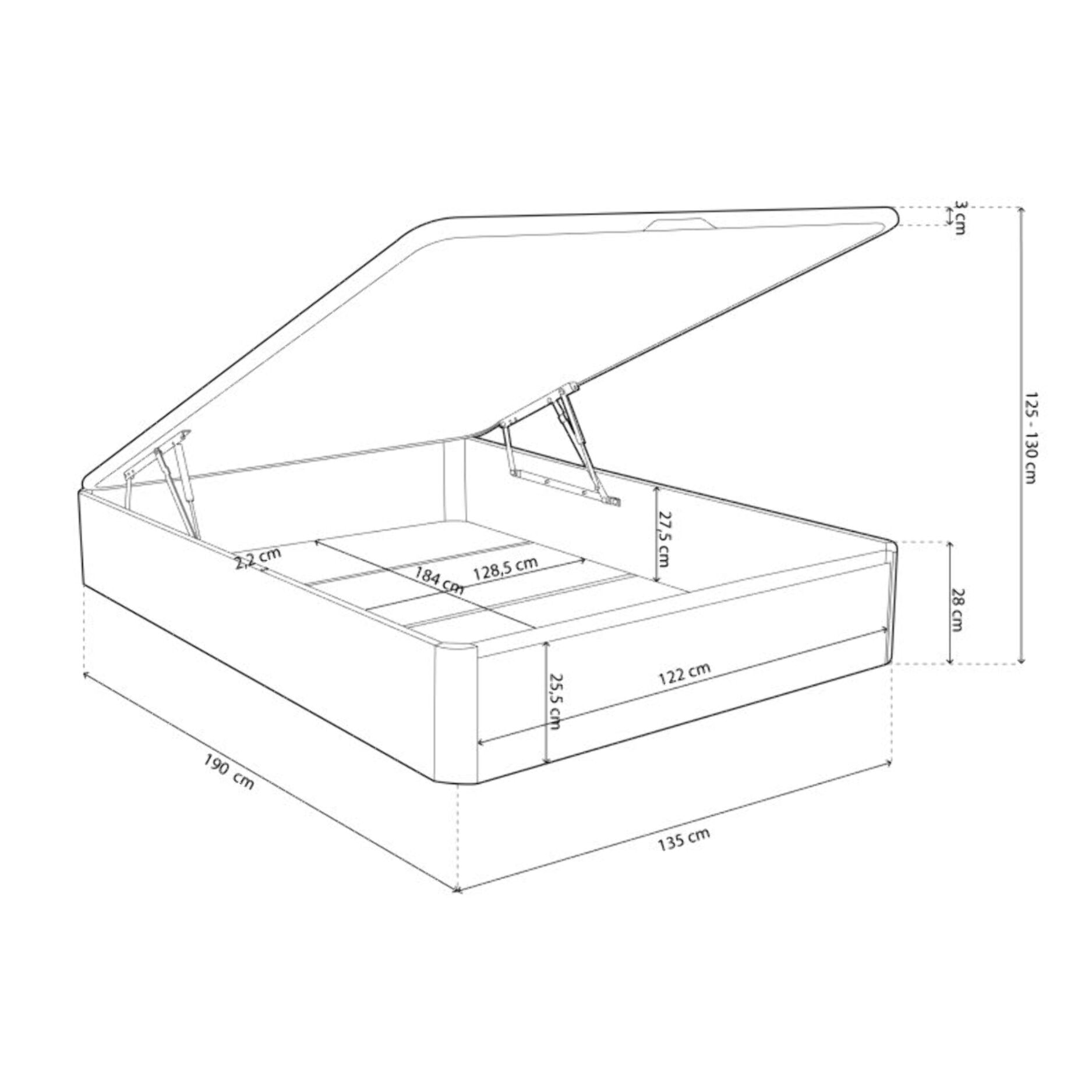 Canapé Luxury 3D Blanco - Grafito