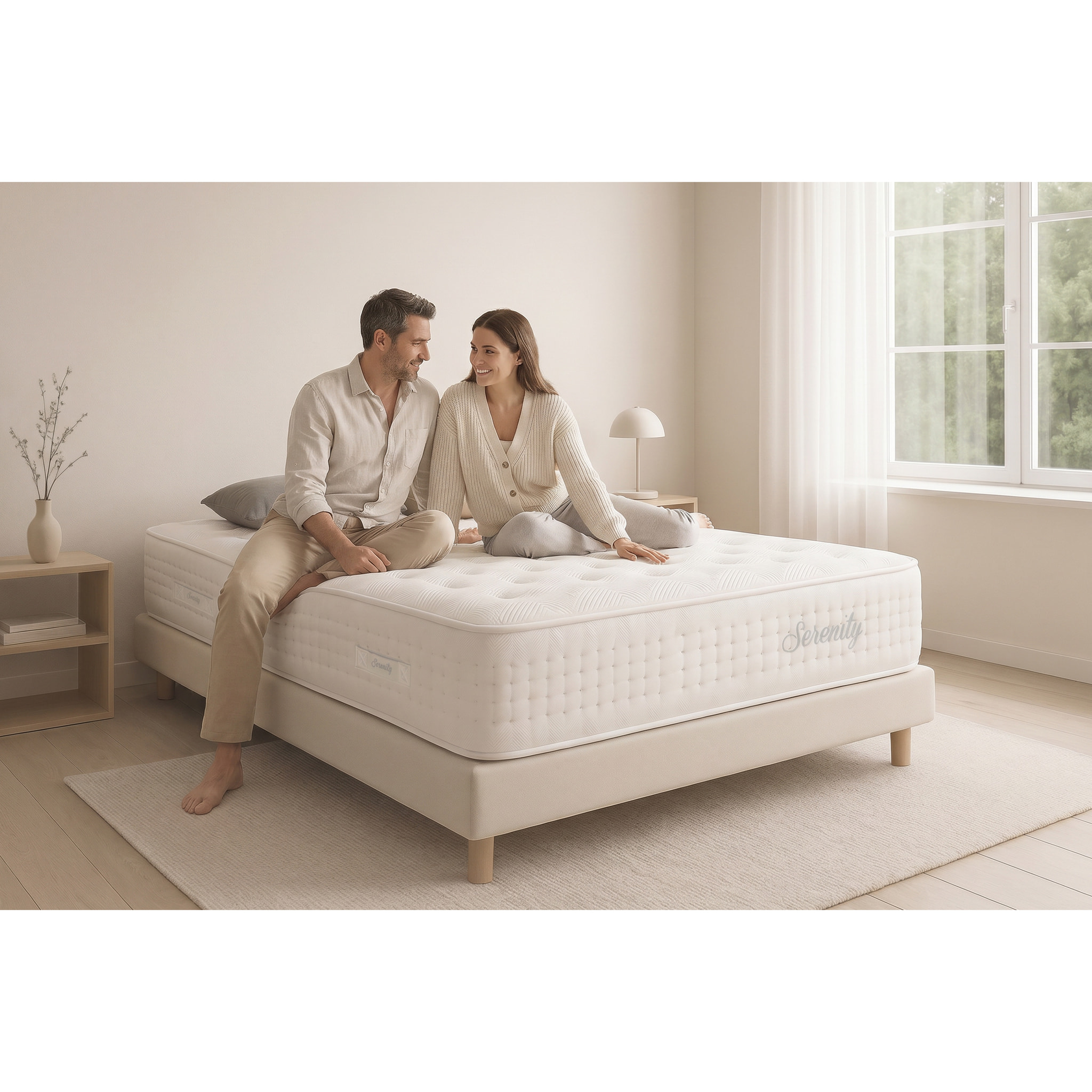 Matelas Ressorts Ensachés Serenity 30 cm, 2 places - Moonia