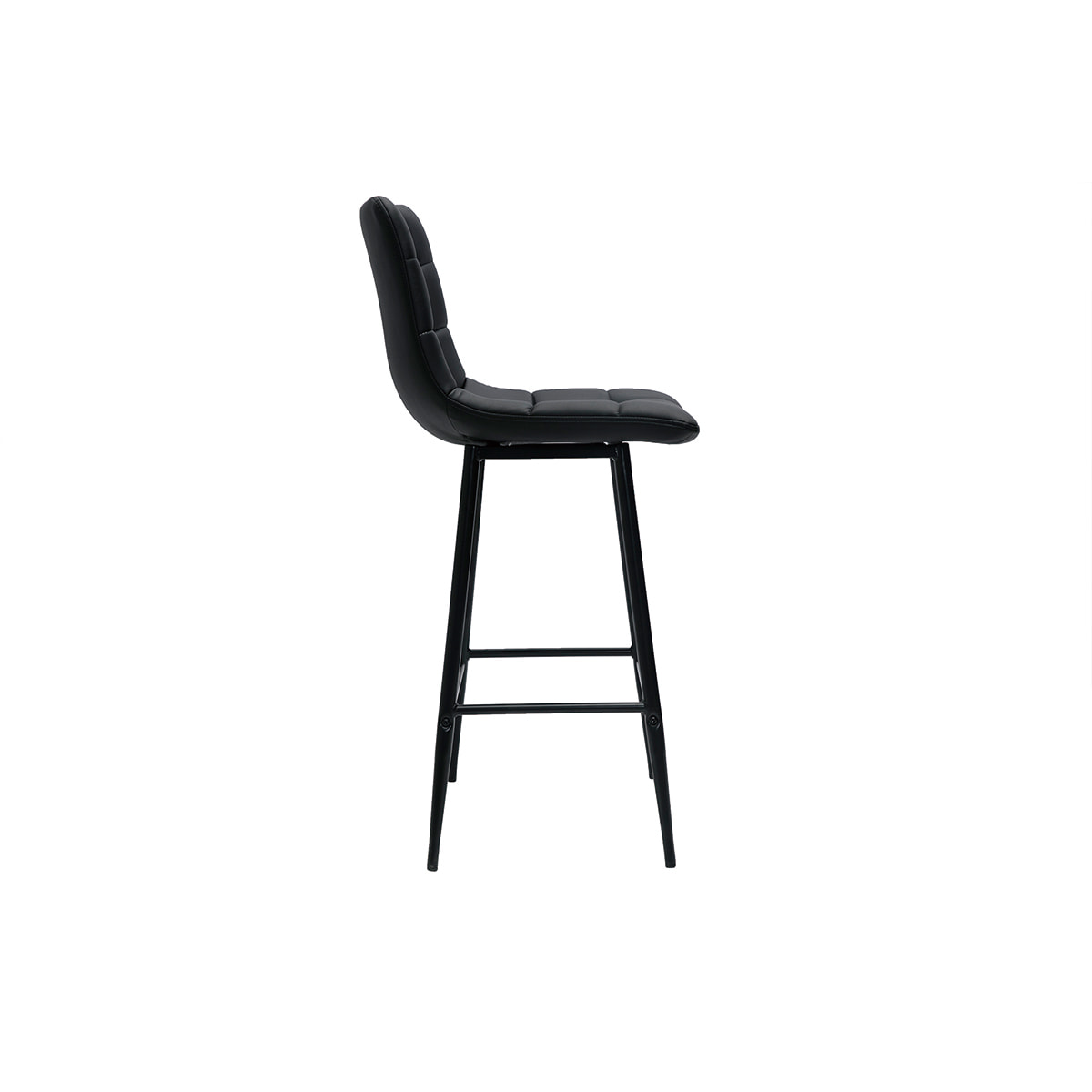 Tabourets de bar design noirs H65 cm (lot de 2) MAXWELL
