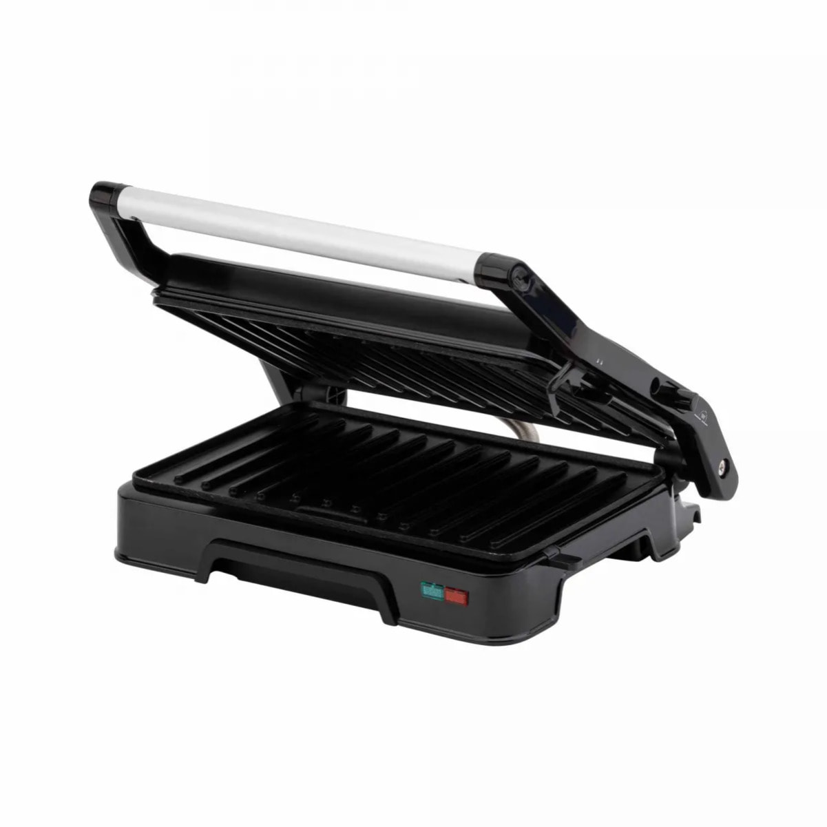 Parrilla eléctrica grill JATA JEGR1124 con placas rayadas (23 x 14,5 cm) antiadherentes. 1000 W