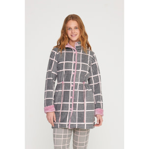 Vestaglia donna favorite in pile con bottoni Noidinotte