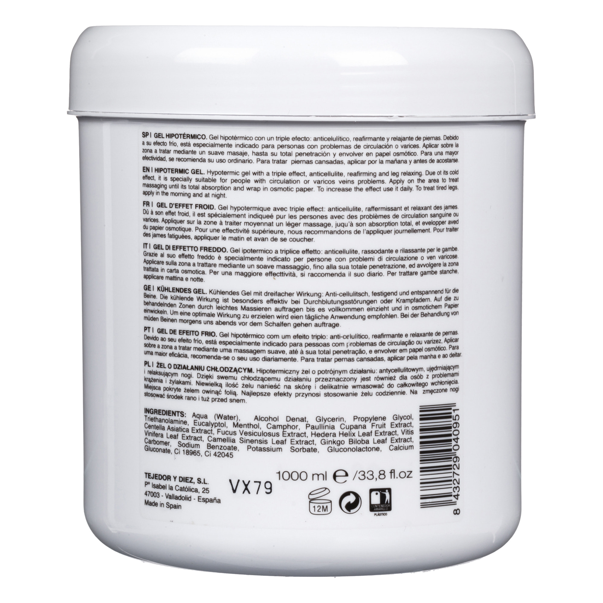 Criogel gel d'effet froid 1000 ml.