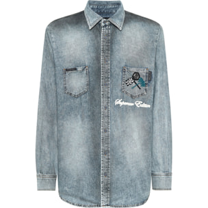PHILIPP PLEIN Camisa vaquera RACING