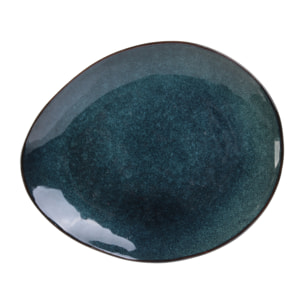 Assiette Galet 22x18cm Au Gres Du Temps Bleu
