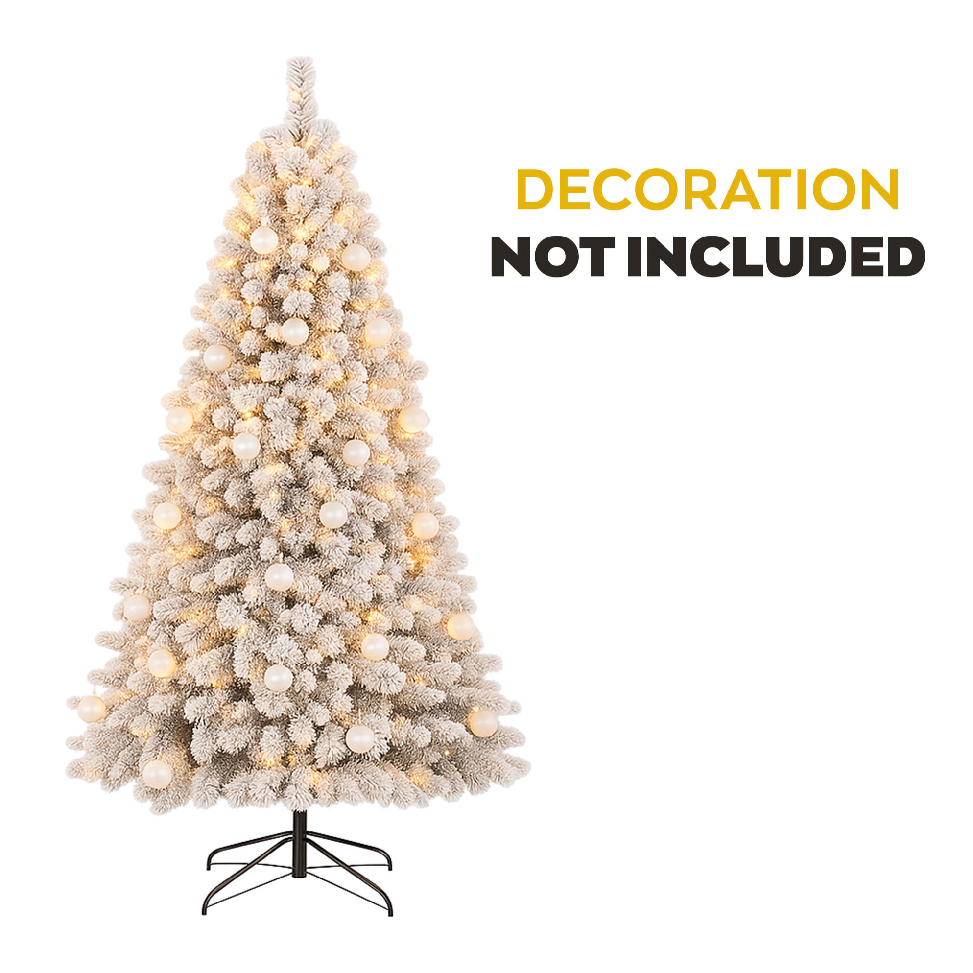 Shinny - Albero di Natale Innevato in PE, PVC e PP Ø132x240H cm, 1894 Punte