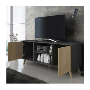 Mueble TV Wind 140 Gris Antracita - Puccini
