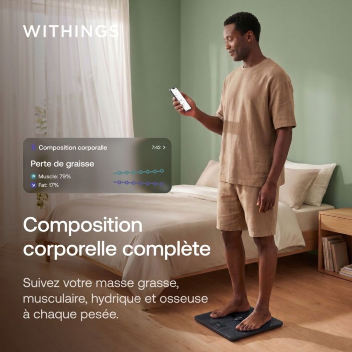 Pèse personne connecté WITHINGS Body Smart Noir