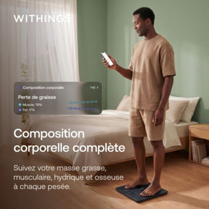 Pèse personne connecté WITHINGS Body Smart Noir