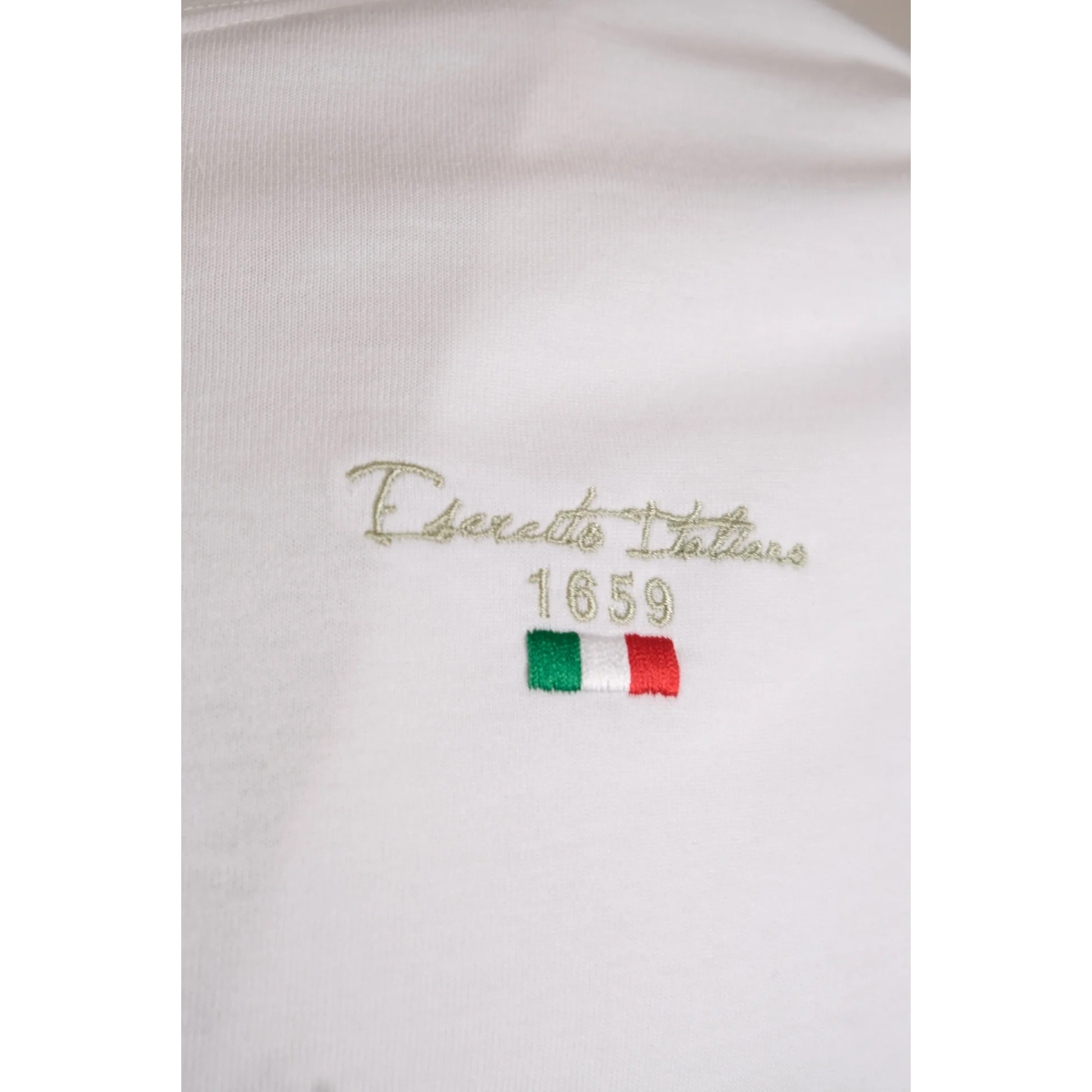 T-shirt Esercito bianca in cotone uomo