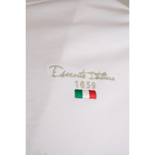 T-shirt Esercito bianca in cotone uomo