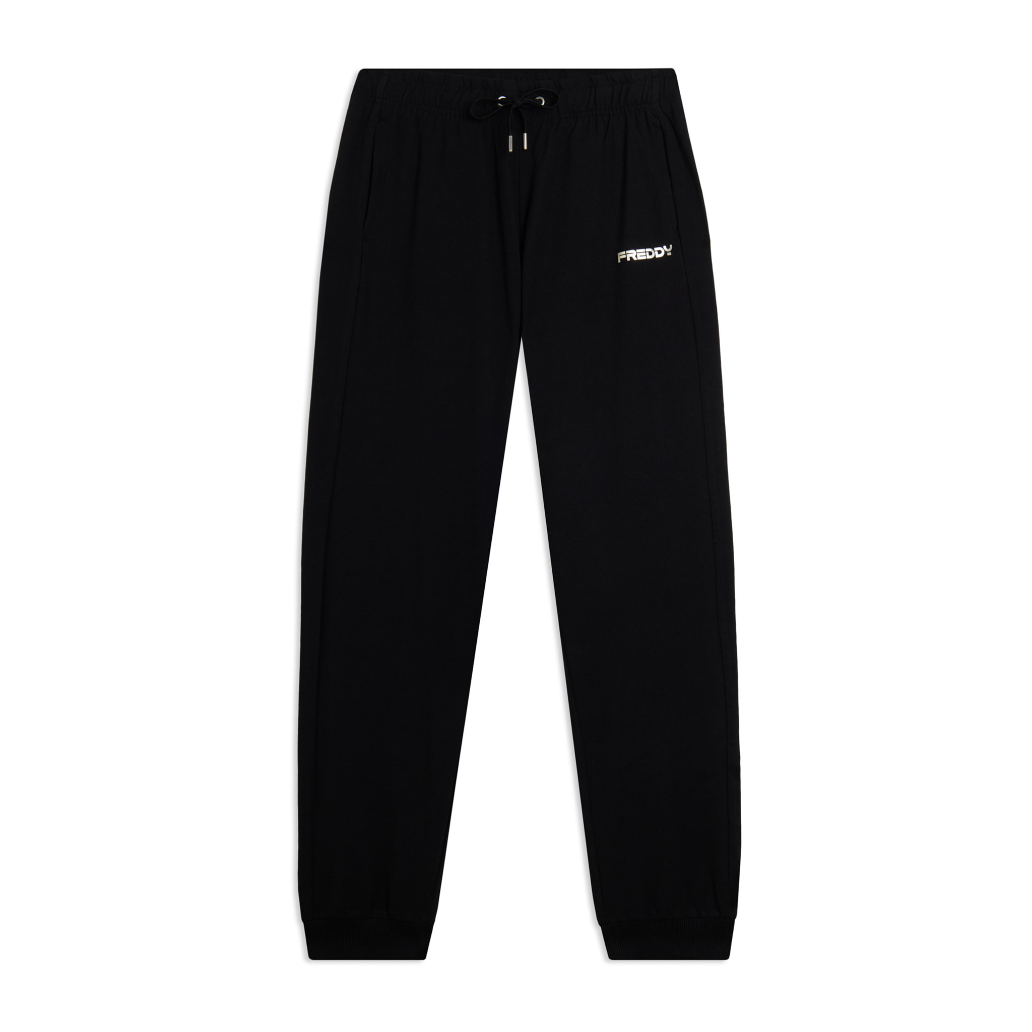 Pantaloni comfort fit con polsini e vita con coulisse